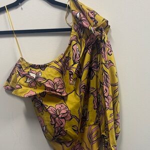 Zara Yellow and Pink Floral Bodysuit